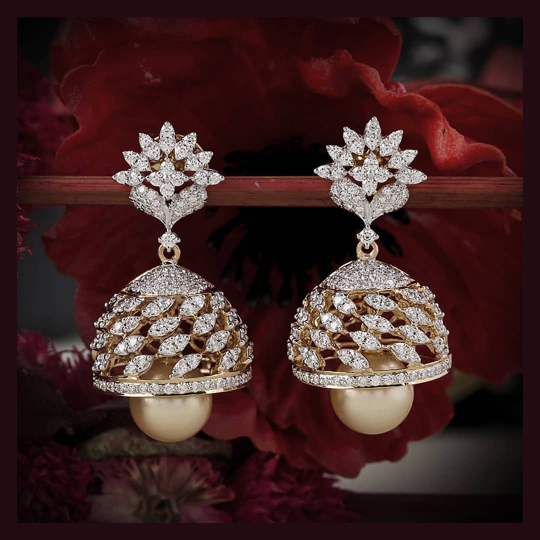 earrings Gurukrupa Export - Diamond Jewellery Manufacturer in India